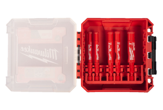 Набір коронок алмазних Diamond Plus MILWAUKEE (1/4 Hex) (діаметр 6, 6, 8 , 8, 10мм) Одеса