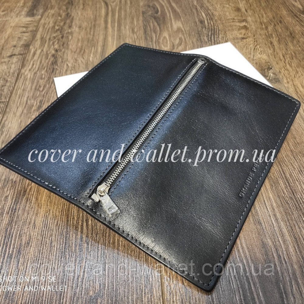 Модний шкіряний гаманець купюрник ручної роботи з італійської шкіри Grande Pelle Uccello 520610 Київ - фото 3