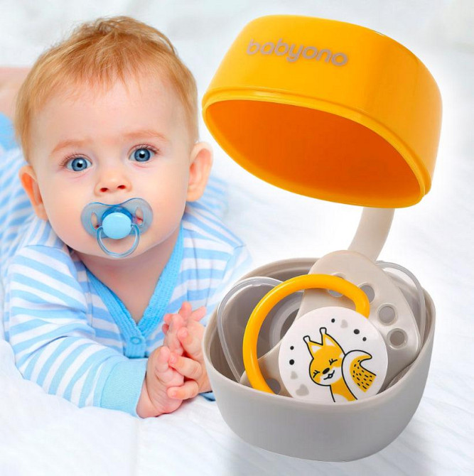 Контейнер - футляр для соски та пустушки BabyOno Жовтий Кривий Ріг - фото 1