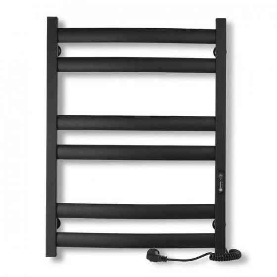 Электрический полотенцесушитель Laris Зебра Атлант ЧКЧ6 500Х700 Э черный, правое подключение Киев