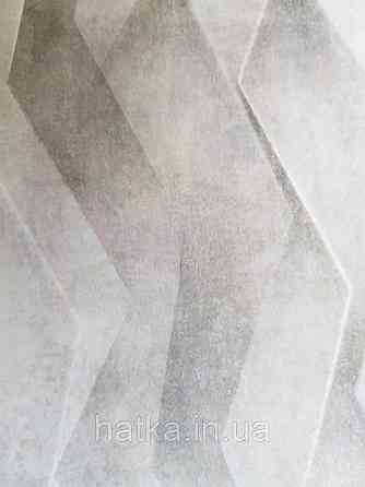Шпалери вінілові Grandeco One roll one motif 2 A42801 панно 3д лофт штукатурка під бетон смуги зигзаги Київ