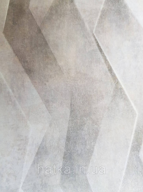 Шпалери вінілові Grandeco One roll one motif 2 A42801 панно 3д лофт штукатурка під бетон смуги зигзаги Київ - фото 3