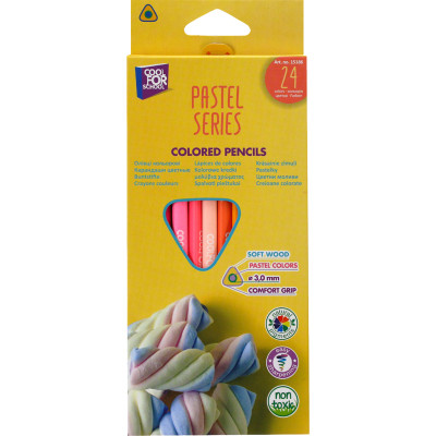 Карандаши цветные Cool For School Pastel Премиум 24 цвета (CF15186) Винница - изображение 1