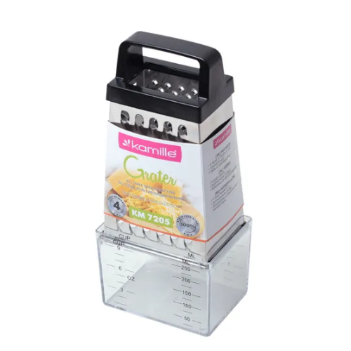 Терка (4 типи лез) з контейнером нержавіюча сталь KAMILLE Житомир - фото 3