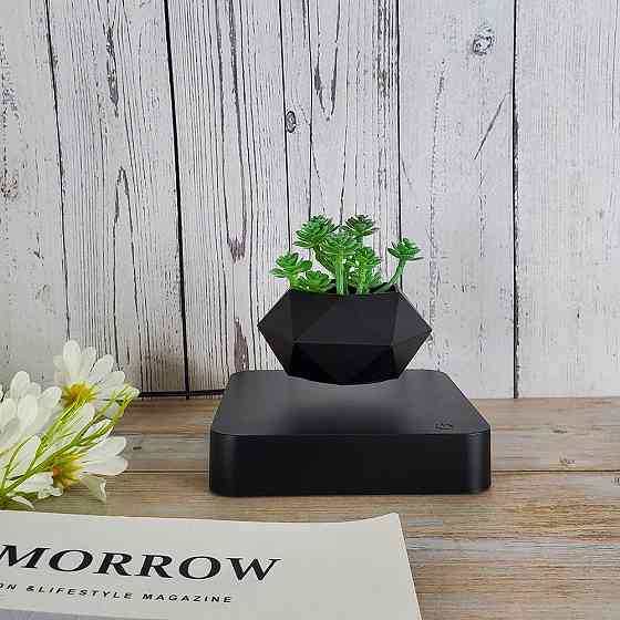 Магнитный левитационный горшок для растений HCNT Magnetic Levitating Pot M10-GW4 Black Одесса