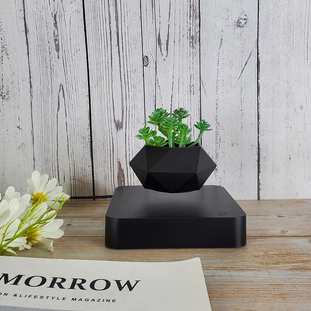 Магнитный левитационный горшок для растений HCNT Magnetic Levitating Pot M10-GW4 Black Одесса - изображение 4