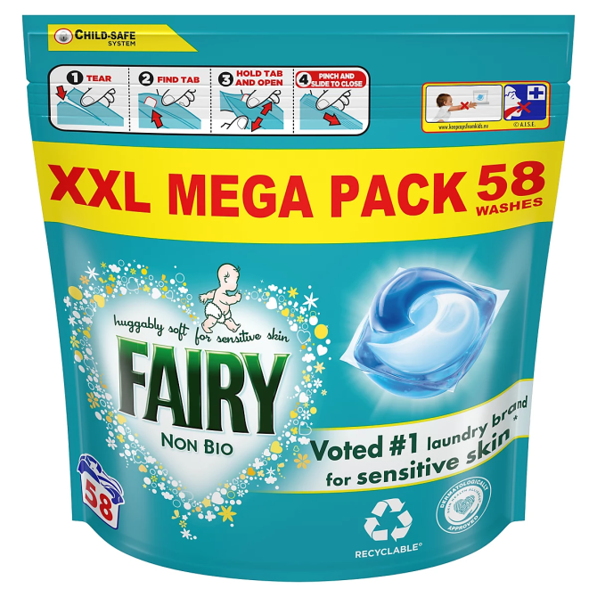 Капсулы для стирки Fairy Non Bio PODS 58 шт. Харьков - изображение 2