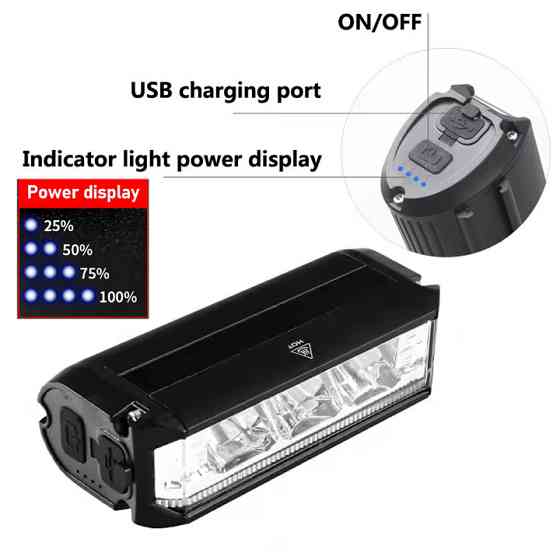 Велосипедный фонарь waterproof EOS610-3LED, Велофонарь противоударный, Фара на руль велосипеда TW-89 Львов