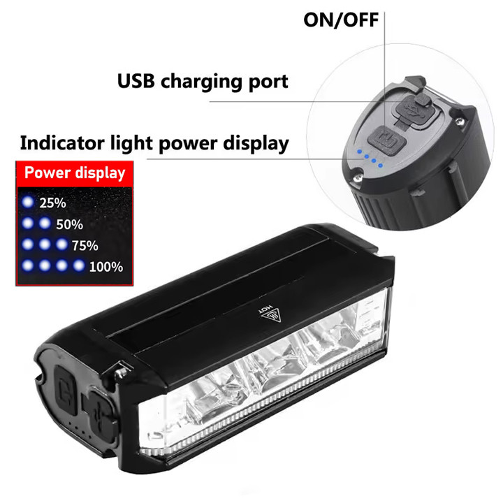 Велосипедный фонарь waterproof EOS610-3LED, Велофонарь противоударный, Фара на руль велосипеда TW-89 Львов - изображение 6