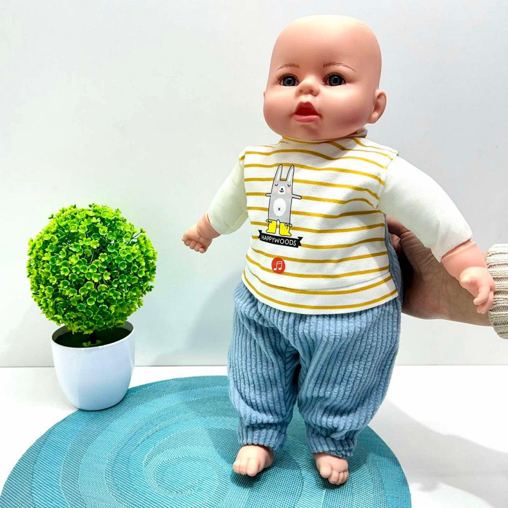 Лялька-пупс м'яконабивна з соскою та звуковими ефектами рус 44см Вид 1 (M 5924 І UA) Чернігів - фото 6