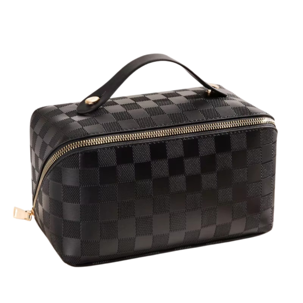 Косметичка на молнии из искусственной кожи, дорожная, черная Каменец-Подольский - изображение 2