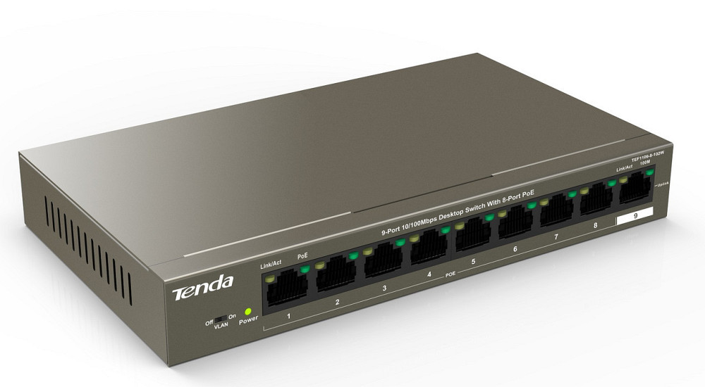 Комутатор Tenda TEF1109P-8-102W ( 16033 ) Харьков - изображение 1