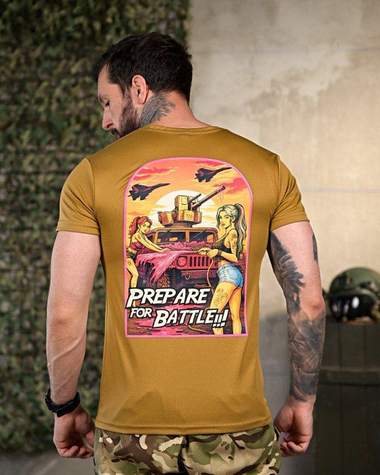 Тактическая потоотводящая футболка battle coyot ПП4648 Одесса - изображение 6