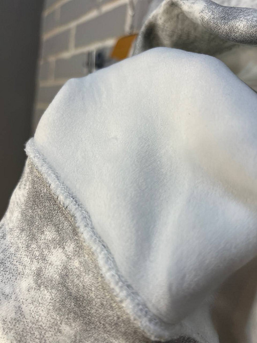 Костюм жіночий Joy One 98596 худі капюшон з джоггерами варений мармуровий утеплений білий, білий, XL Київ - фото 6