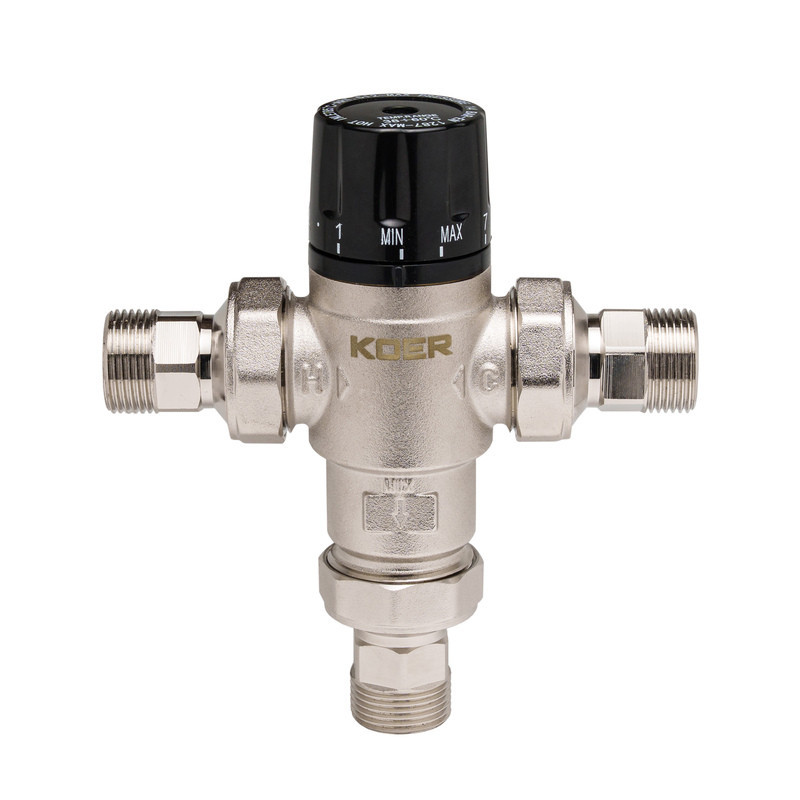 Клапан смесительный термостатический трехходовой 1'' (с накидн. гайками) Koer KR.1258 (KR2817) Киев - изображение 6
