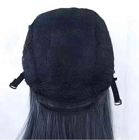 Довга зелена перука RESTEQ 80 см - пряме синтетичне волосся для косплея, аніме, фотосесій і вечірок, яскрава перука з природним Київ