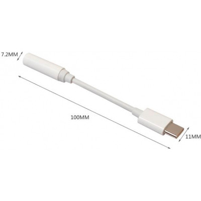 Перехідник Lapara USB Type-C Male - Audio AUX mini jack 3,5 mm Female (LA-Type-C-Audio-3.5mm white) Вінниця - фото 7