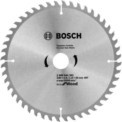 Диск пильний Bosch пиляльний Eco for Wood 230x30-48T (2.608.644.382) Вінниця