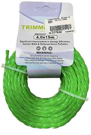 Леска мотокосы Ø4, см, 15 метров (косичка, синяя) Мукачево