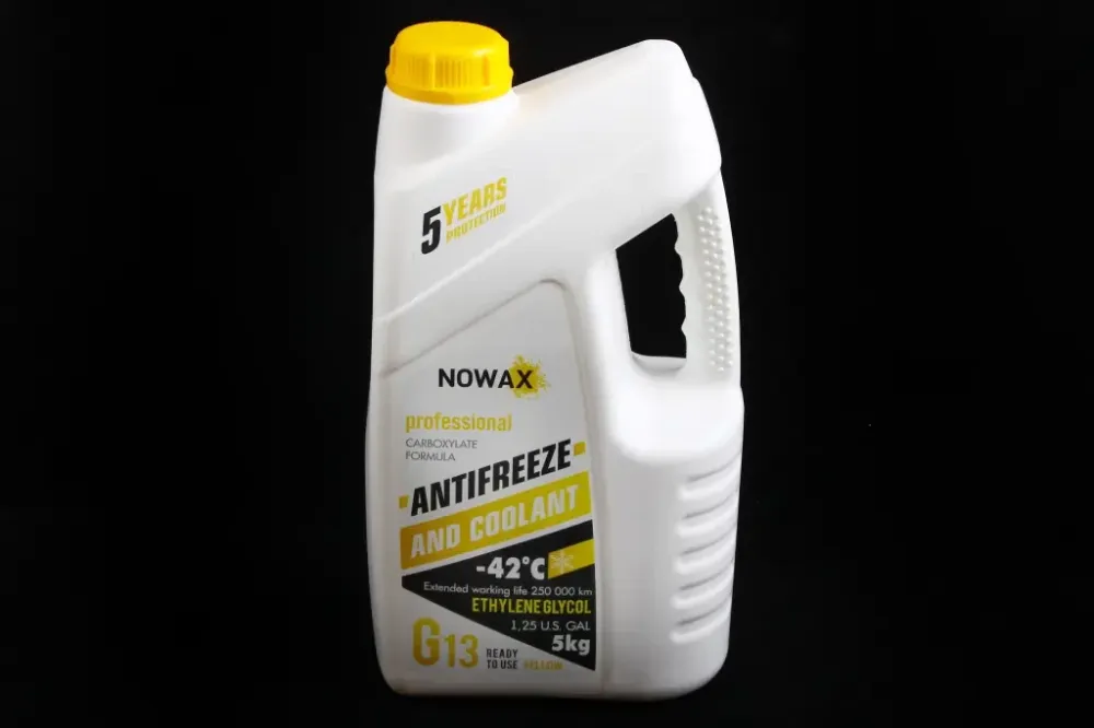 Жидкость охлаждающая антифриз желтый -42° Nowax G13  5.0 кг Винница - изображение 1