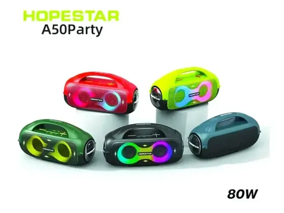 Минидинамик Bluetooth HOPESTAR A50PARTY 80 Вт USB, Mini-Jack AUX 3.5 мм, Type-C Киев