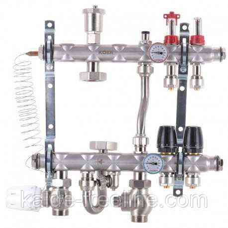 Колектор нижнє підключення 1012 нержавіюча сталь в зборі на 2 виходи Харків