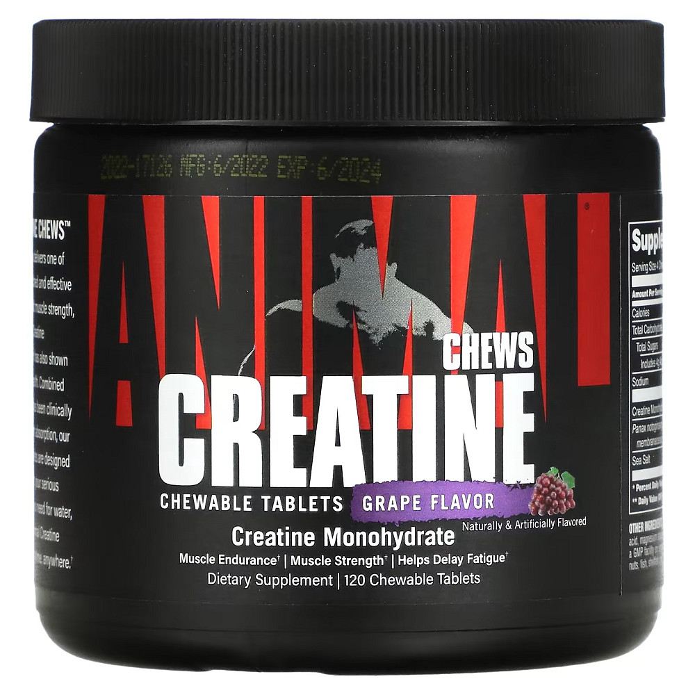 Креатин Universal Nutrition Animal Creatine Chews 120 chew tabs (Grape) Луцьк - фото 1
