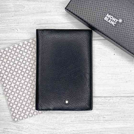 Чоловіча брендова обкладинка для паспорта MB (2797) black leather Київ