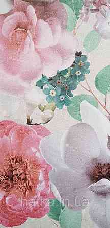 Шпалери вінілові на флізеліні гарячого тиснення Sintra Atmosphere квіти троянди червоні бузкові сірі 512234 Київ
