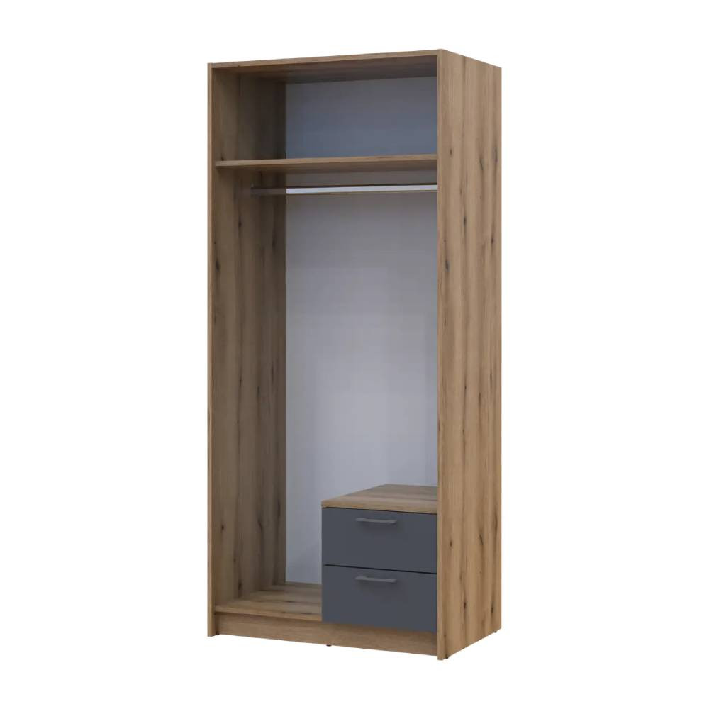 Шкаф для одежды Doros Ронди Дуб Артизан/Графит 2ДСП 82х52х195 DRS-011657 (80737804) Львов - изображение 3