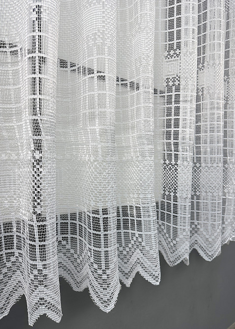 Тюль сітка VR-Textil Juli № 1868т Арка на кухню колір білий 400х150 см (53-0140) Київ - фото 6