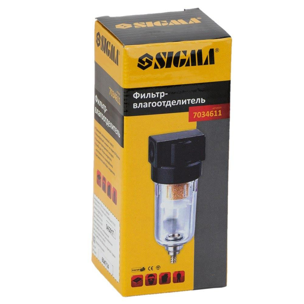 Фільтр-вологовиділення 500 л/хв 1⁄4" SIGMA (7034611) Київ - фото 4