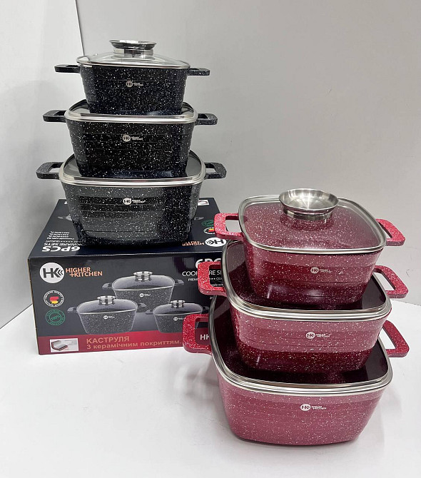 HK-322 Посуда Набор квадратных казанов Higher Kitchen (4) Одесса - изображение 1