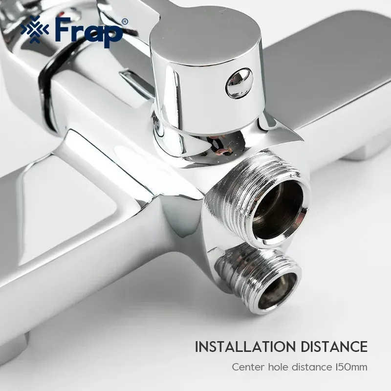 Смеситель для ванны с душевым гарнитуром Frap F2261 хром Киев - изображение 7