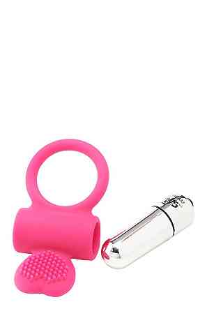 Ерекційне кільце з вібрацією Dream Toys FLIRTS COCKRING PINK Sex Aura Київ