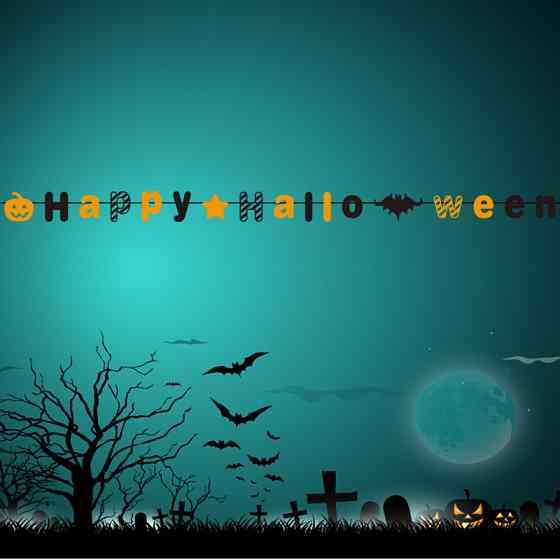 Гирлянда на Хэллоуин Happy Halloween 3 м разноцветный Киев