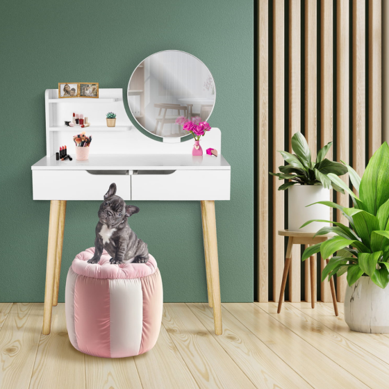 Туалетний столик Jumi Scandi з шухлядами, білий Київ