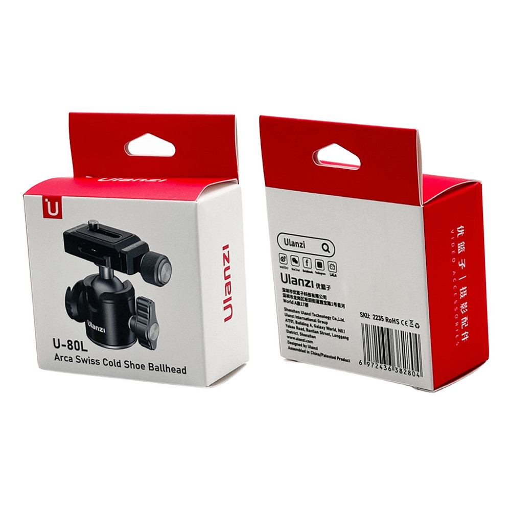 Адаптер кронштейн Ulanzi U-80L Mini Ball Head with Arca Swiss (UV-2235 U-80L) Одеса - фото 2