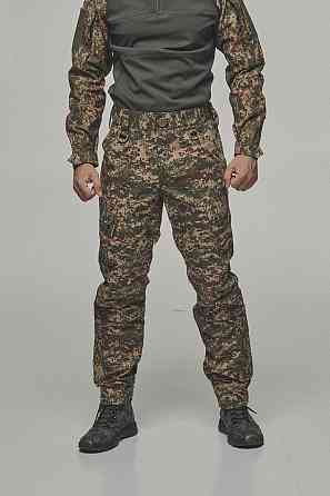 Тактичні літні штани хижак ріп-стоп, бойові польові літні штани з затяжками під колінами Львів