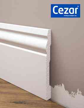 Плинтус под покраску из дюрополимера Элегант LPC - 08 (2м.п.) 94х12.2мм Днепр