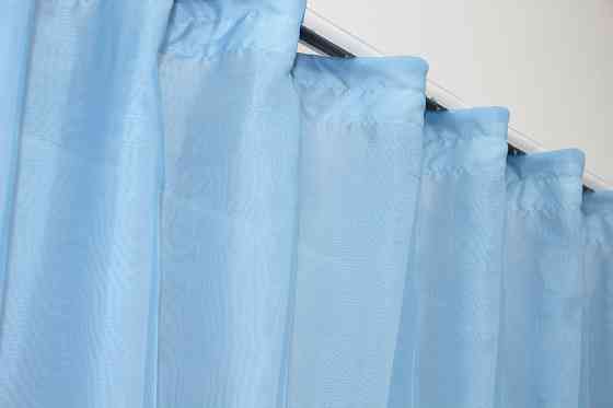 Кухонна фіранка VR-Textil № 053к білий з блакитним 280х170 см (52-0599) Київ