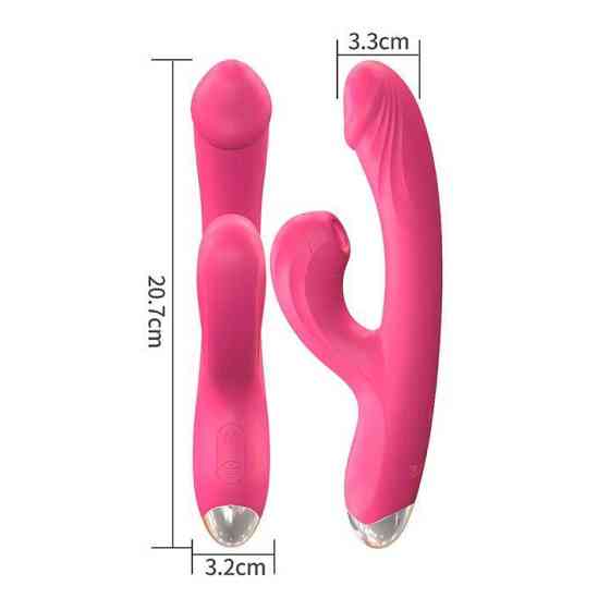 Вібратор — вуманайзер для клітора та точки G "Melo" 20 режимів — Чорний Вінниця