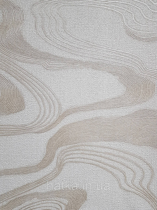 Обои виниловые на флизелине Marburg Kumano 1.06х10 абстракция волны структурные золотистые на песочном 34585 Киев - изображение 1