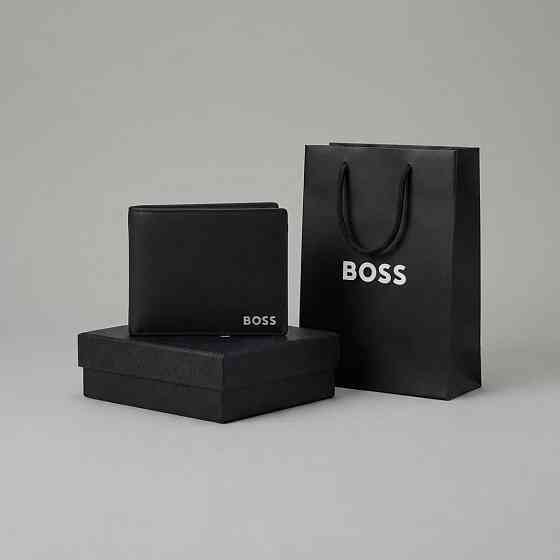 Мужской кожаный небольшой кошелек Boss (7705-1) Киев