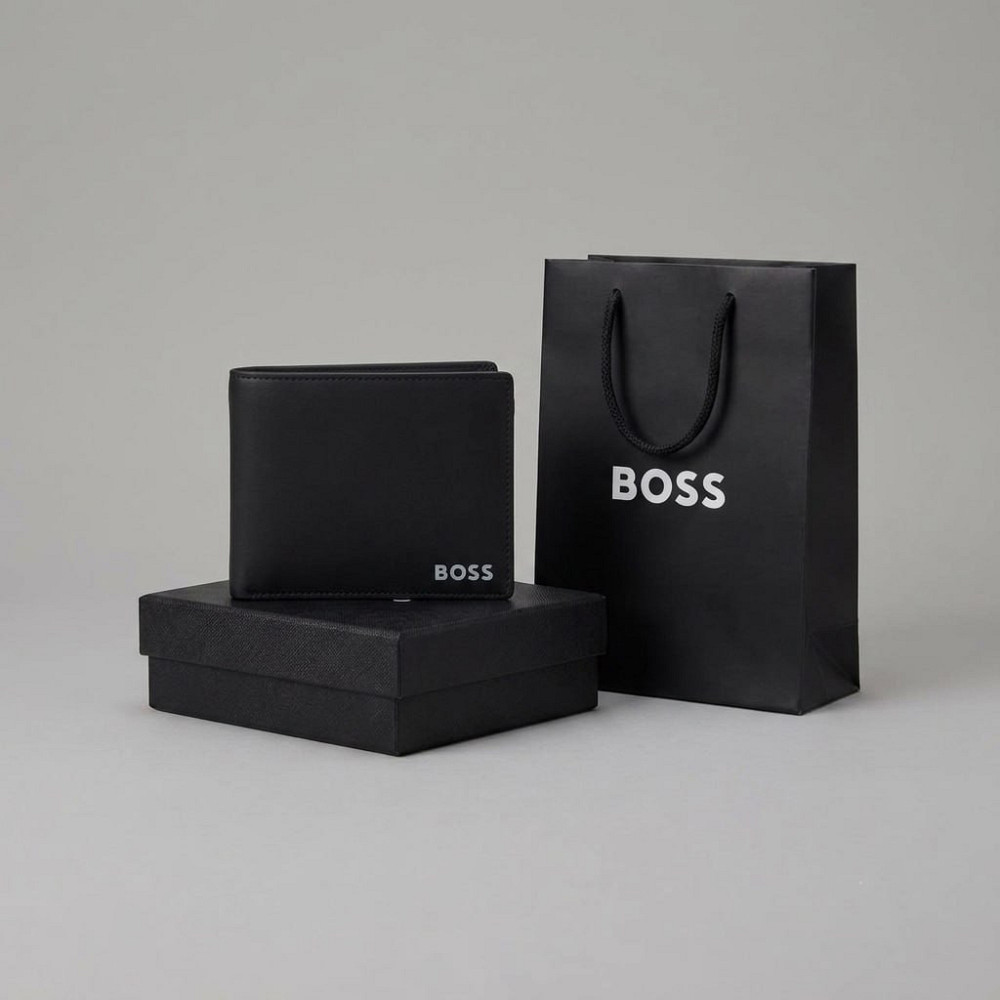 Мужской кожаный небольшой кошелек Boss (7705-1) Киев - изображение 2
