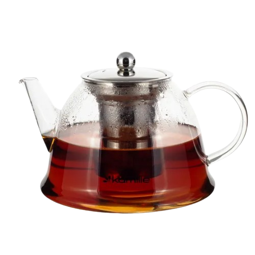 Заварник 1500мл зі з'ємним ситечком скло/нержавіюча сталь 0784L KAMILLE Житомир - фото 7