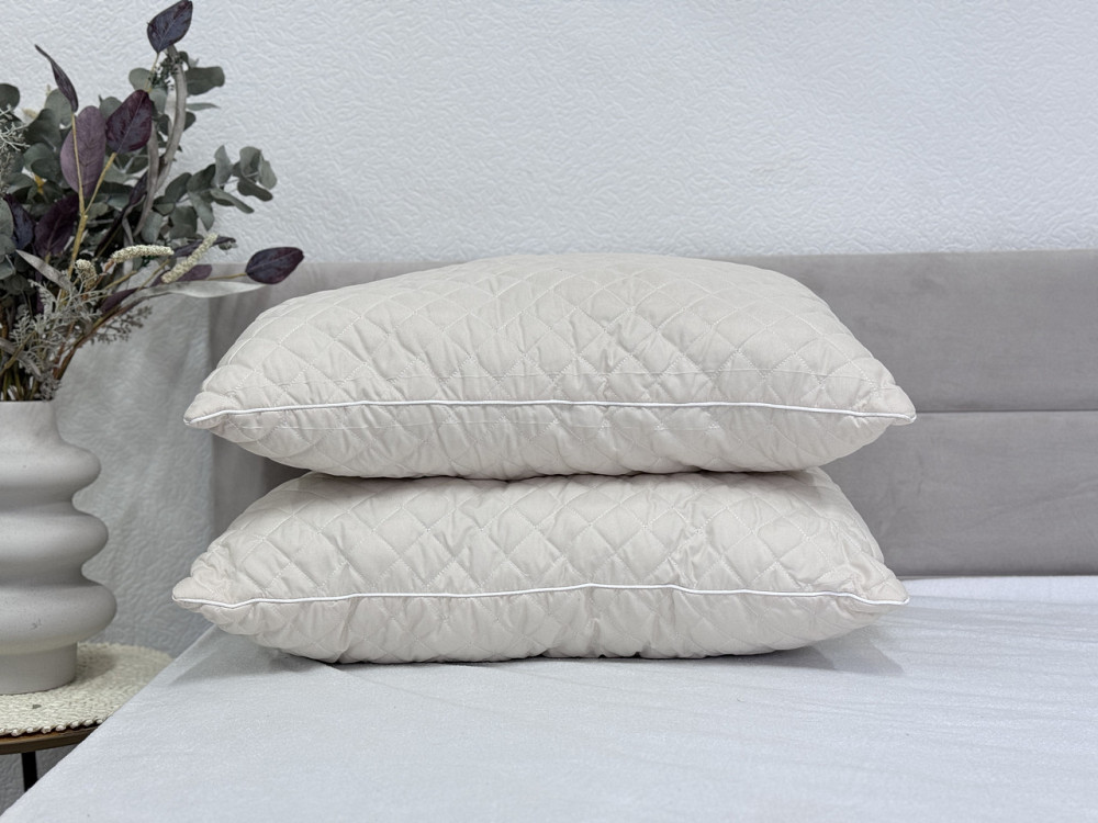 Ecotton Подушка Ecotton 40х60 см антиалергенна на змійці бежева з наповнювачем холофайбер Коломия - фото 5