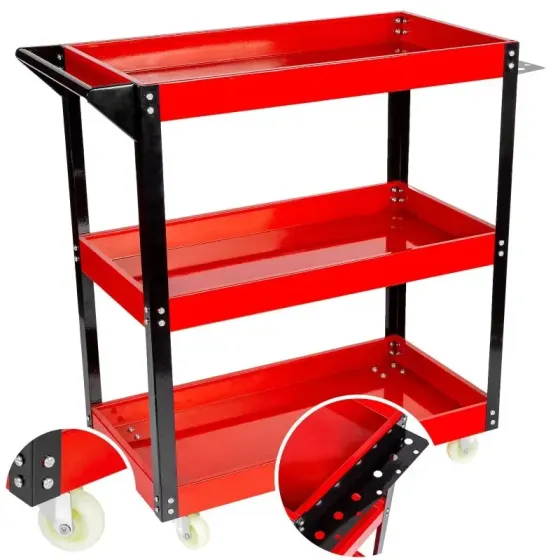 Візок для інструментів MAX MXMTCO2 – 3 полиці, сталева ручка, професійний дизайн Львів
