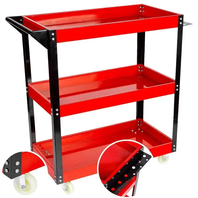 Візок для інструментів MAX MXMTCO2 – 3 полиці, сталева ручка, професійний дизайн Львів - фото 6