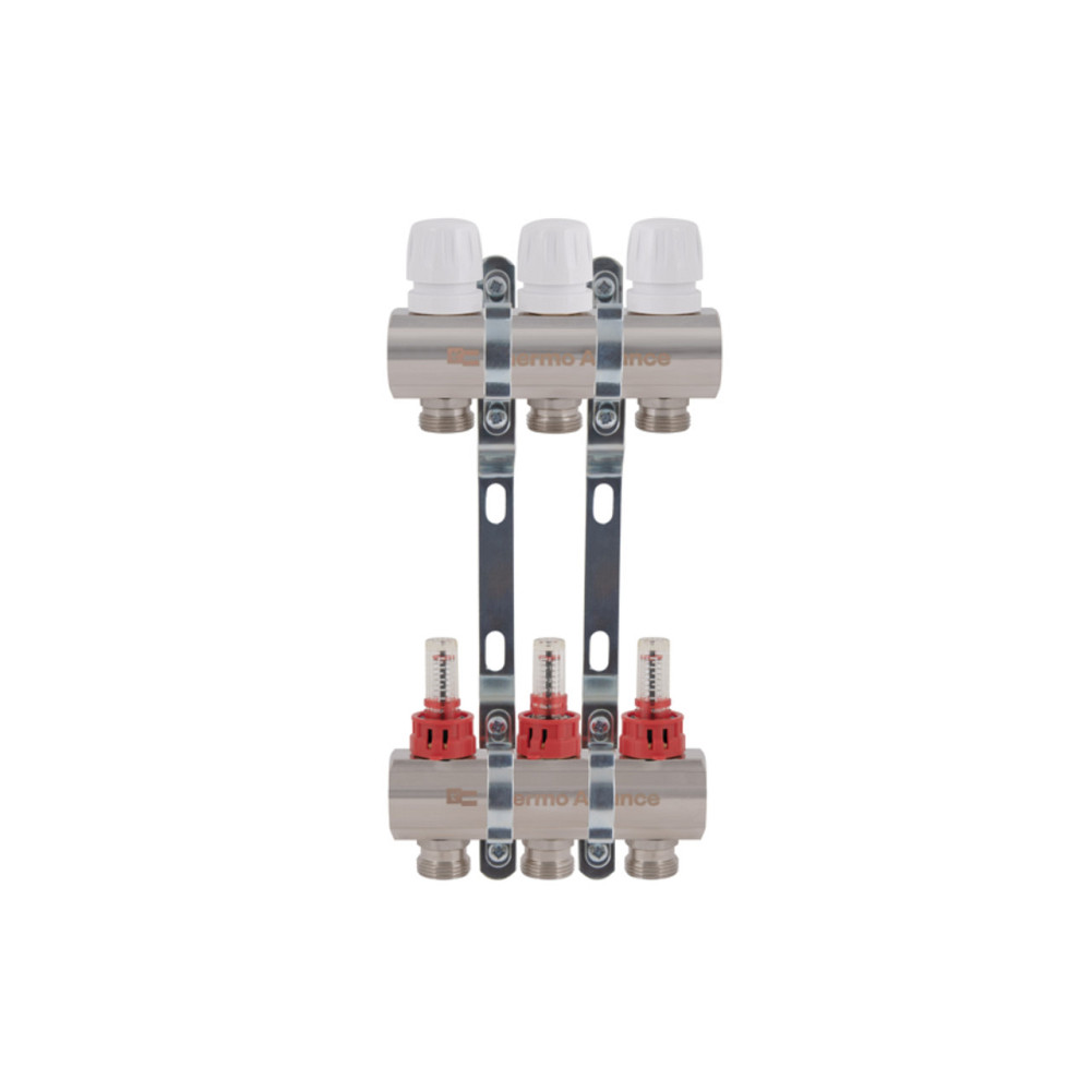 Колектор із витратомірами Thermo Alliance Standart 1" 3 виходи SD235W3 Київ - фото 1